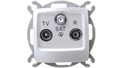 KARO Gniazdo antenowe RTV-SAT końcowe srebrny perłowy GPA-SS/m/43