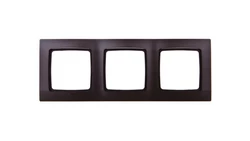 KARO Ramka potrójna czekoladowy metalik R-3S/40