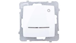 KARO Przycisk /światło/ z podświetleniem biały ŁP-5SS/m/00