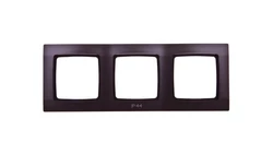 KARO Ramka potrójna do łączników IP44 czekoladowy metalik RH-3S/40