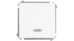 Simon Basic Przycisk pojedynczy zwierny z podświetleniem, szybkozłącza, biały BMP1L.01/11