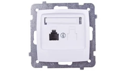 KARO Gniazdo telefoniczne pojedyncze RJ11 białe GPT-1S/m/00