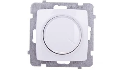 KARO Ściemniacz przyciskowo-obrotowy /żarowy i halogenowy/ biały ŁP-8S/m/00