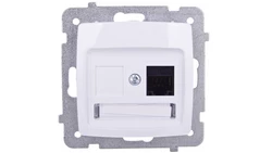 KARO Gniazdo komputerowe pojedyncze RJ45 kat.5e MMC białe GPK-1S/K/m/00