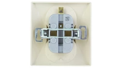 AKCENT Gniazdo podwójne z/u z niezamiennością faz beżowe GP-2AC/01