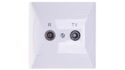 AKCENT Gniazdo antenowe RTV zakończeniowe 10dB białe GPA-10APZ/00