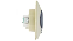 AKCENT Gniazdo bryzgoszczelne z/u Schuko IP44 z przesłonami klapka przezroczysta beżowe GPH-1ASP/01/d