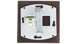 AKCENT Gniazdo komputerowe pojedyncze RJ45 kat.5e FOREX brązowe GPK-1A/F/24