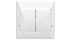 AKCENT Łącznik schodowy podwójny biały ŁP-10A/00