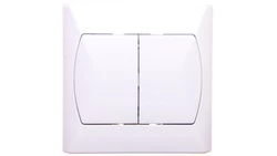 AKCENT Łącznik schodowy podwójny z podświetleniem biały ŁP-10AS/00