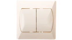 AKCENT Łącznik schodowy podwójny z podświetleniem beżowy ŁP-10AS/01