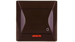 AKCENT Przycisk /światło/ z podświetleniem brązowy ŁP-5AS/24