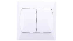 AKCENT Łącznik schodowy + pojedynczy biały ŁP-9A/00