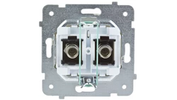 KARO Gniazdo antenowe podwójne typu F ecru perłowy GPA-2SF/m/42