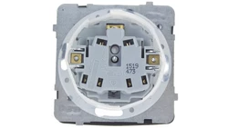 KARO Gniazdo bryzgoszczelne z/u IP44 klapka biała GPH-1SZ/m/00/w