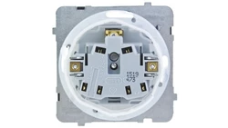 KARO Gniazdo bryzgoszczelne z/u IP44 z przesłonami klapka biała GPH-1SZP/m/00/w