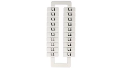 Oznacznik do złączek (EURO) 2,5-70mm2 /L1/ biały 43192 /1 blister=20 szt/
