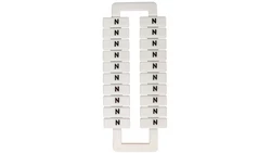 Oznacznik do złączek (EURO) 2,5-70mm2 /N/ biały 43192 /1 blister=20 szt/