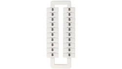 Oznacznik do złączek (EURO) 2,5-70mm2 /S/ biały 43192/1 blister=20 szt/