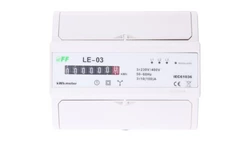 Licznik energii elektrycznej 3-fazowy 100A 230/400V z wyświetlaczem bębenkowym LE-03